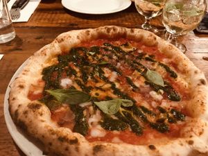 Pizza Vegana at Fatto A Mano in Brighton