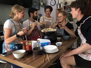 cooking class at Sally's Dumplings - JM Kitchen in Xian