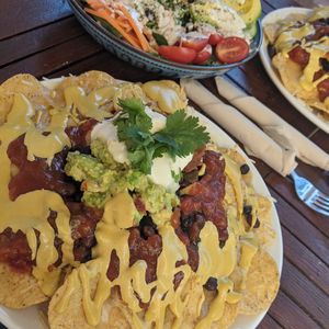 The best nachos I have ever had at Vegalicious in Ettalong Beach
