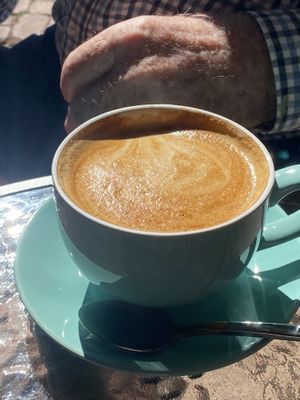 Macadamia milk flat white  at Vegalicious in Ettalong Beach