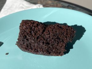 Warm chocolate brownie  at Vegalicious in Ettalong Beach
