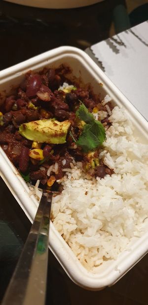 Chilli beans at Vegalicious in Ettalong Beach