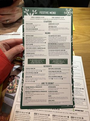 Full festive menu 2022  at The Amesbury Archer in Amesbury