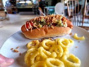 Sausage at Van Die Vegans in Hilversum