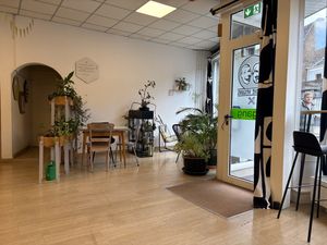 Cute inside seating  at Van Die Vegans in Hilversum