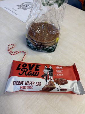 Vegan stroopwaffles and candy  at Van Die Vegans in Hilversum