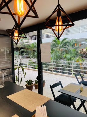 From inside the cafe  at Espaço VHMOR in Sao Paulo