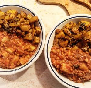 Old photo... some lentil stuff, improvised recipe :D at The Vegan Anarchist Communal Kitchen in Esztergom