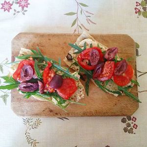We don't usually eat refined grains anymore but Laura can still make some awesome sandwiches :) at The Vegan Anarchist Communal Kitchen in Esztergom