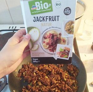 We were very happy to be able to try this even though we usually try to avoid tropical fruit & veg and go for local! at The Vegan Anarchist Communal Kitchen in Esztergom