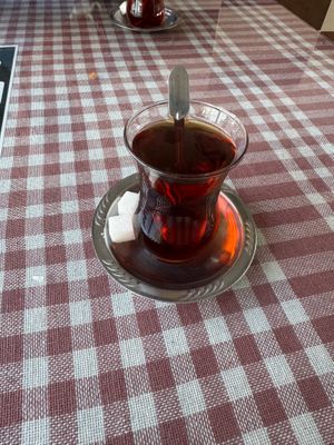 Complimentary Tea at Zümrüt Pide Salonu in Kusadasi