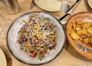 fried veggies in teriyaki sauce at Yamiz in Afula