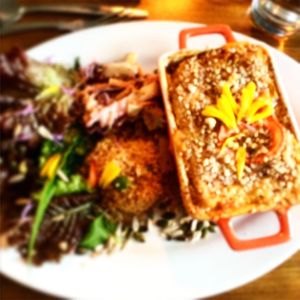 Delicious butternut squash lasagne  at The Dragonfly in Dumfries