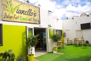 Italian style fast food restaurant with vegetarian and vegan options in Playa de las Americas, Tenerife. at Vianello's in Tenerife
