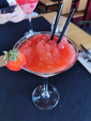 Can't go wrong with a frozen strawberry daquerie at Vianello's in Tenerife