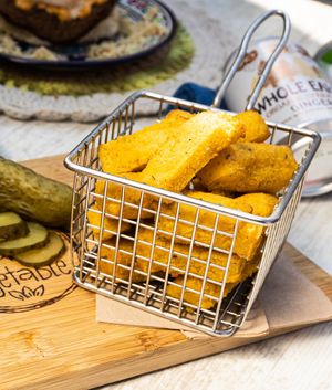 Polenta Fritters at The Crazy Vegetable in Dublin