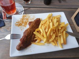 vegan currywurst at De Lux Curry in Sylt