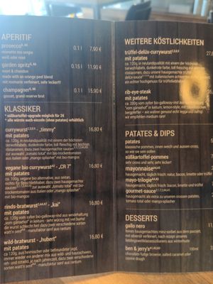 Karte at De Lux Curry in Sylt