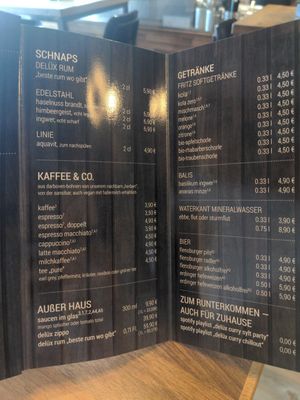 Karte at De Lux Curry in Sylt