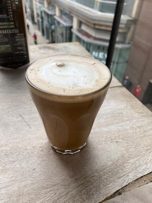 Oat latte at Crêpeaffaire in Leeds