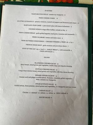 Menu at Dutch Treat in Franconia