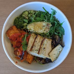 Mother Earth bowl plus Tofu at Flower Child in Las Vegas