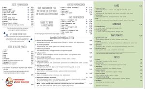 Menu pannenkoekenschip met vermelding veganistisch at Pannenkoekenschip in Assen
