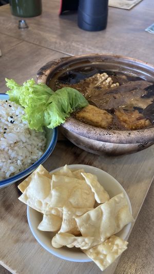 Mushrooms with black vinegar and ginger  at Melior 舒食馆 in Langkawi