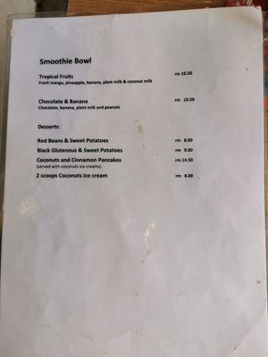 Menu at Melior 舒食馆 in Langkawi