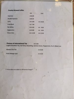 Menu at Melior 舒食馆 in Langkawi