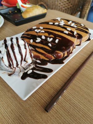 Coconut pancakes at Melior 舒食馆 in Langkawi