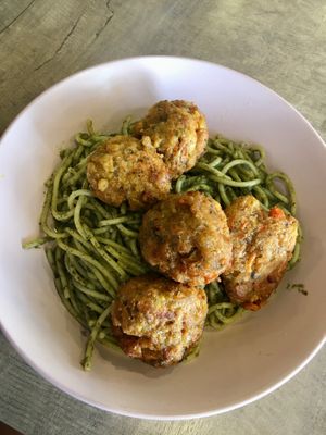 Pesto 'meatballs' at Melior 舒食馆 in Langkawi