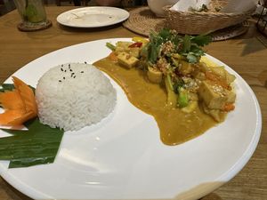 Yellow curry with tofu   at Kawin's Kitchen in Koh Samui