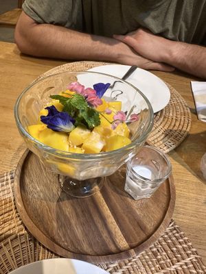 Mango and sticky rice   at Kawin's Kitchen in Koh Samui