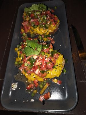 Open pumpkin sandwich. at Kawin's Kitchen in Koh Samui