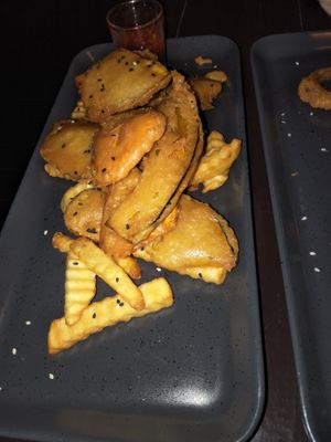 Potato, sweet potato & taro fries. at Kawin's Kitchen in Koh Samui