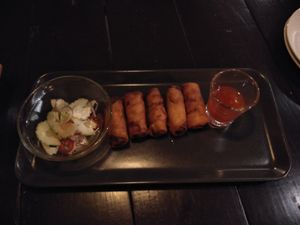 Spring rolls at Kawin's Kitchen in Koh Samui