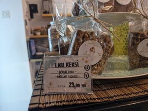 Hazelnut cookies at Aurora Sweets in Korcula