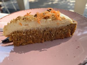Raw carrot cake  at Aurora Sweets in Korcula