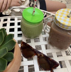 2 of the smoothies that are vegan at Aurora Sweets in Korcula