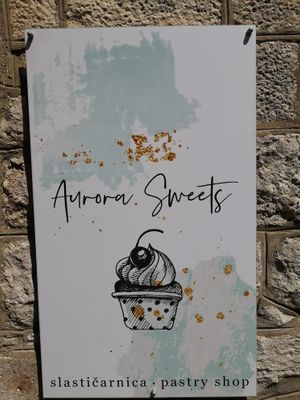 Outside at Aurora Sweets in Korcula