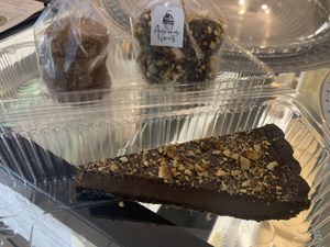 Hazelnut cookies, hazelnut bites, chocolate ganache  at Aurora Sweets in Korcula