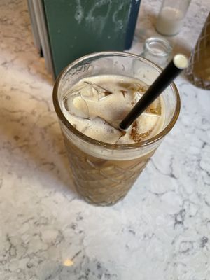 iced americano with almond milk  at Black Ivy in Edinburgh