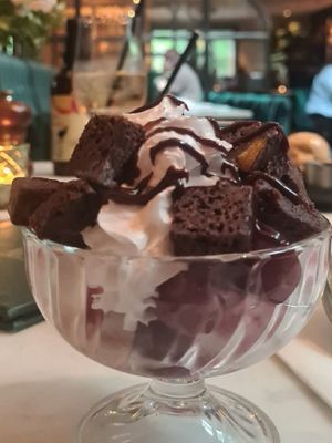 Chocolate and cherry sundae at Black Ivy in Edinburgh