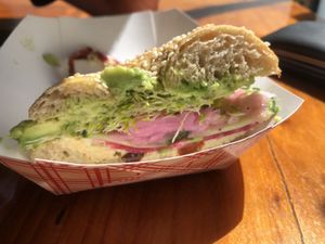   at The Bagel Mill in Petaluma