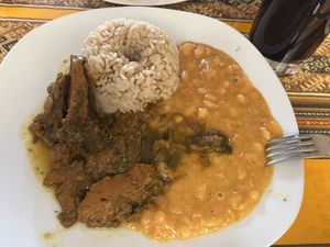 Frejol con cabrito  at Restaurant Vegetariano Mais in Trujillo