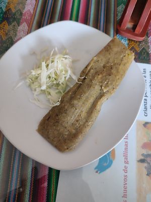 Unfortunately this was not vegan at Restaurant Vegetariano Mais in Trujillo