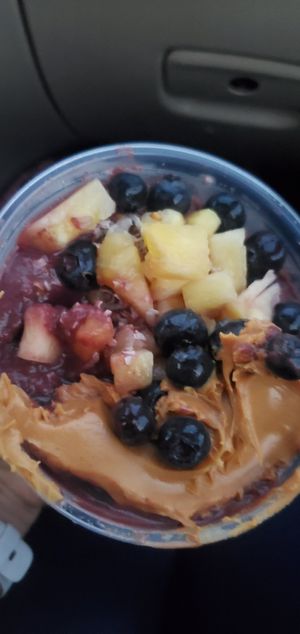Acai bowl, really good. at Shaka Taco in Surf City