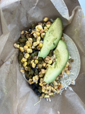 veggie taco to go (no cream sauce)  at Shaka Taco in Surf City