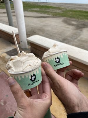 Salted peanut ice cream  at Nonna in Rincon De La Victoria